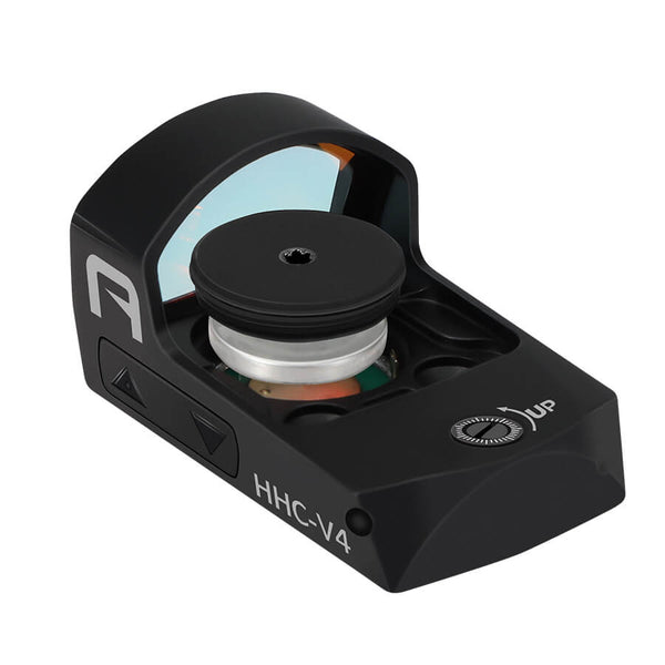 gowutar hhc-v4 red dot optic sights top battery display