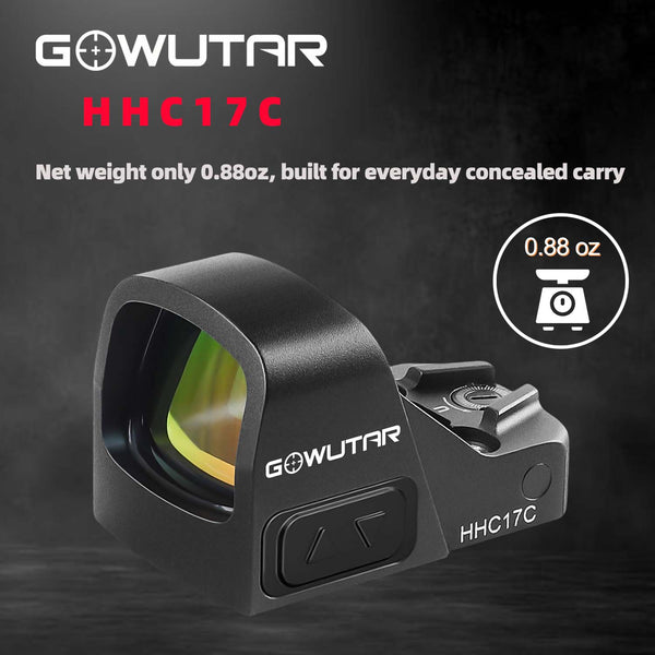 GOWUTAR HHC17C Multiple Reticles Red Dot Sight for RMSc Footprint 3 MOA Dot 46 MOA Circle Micro Pistol Optic