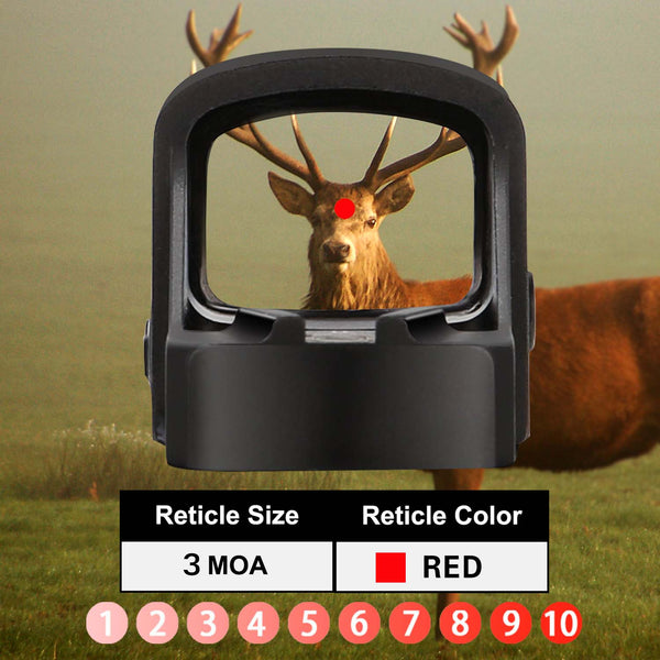 GOWUTAR HHC17R 3 MOA Micro RMSc Red Dot Sight Side-Battery Tray Reflex Sight for 407k/507k Footprint