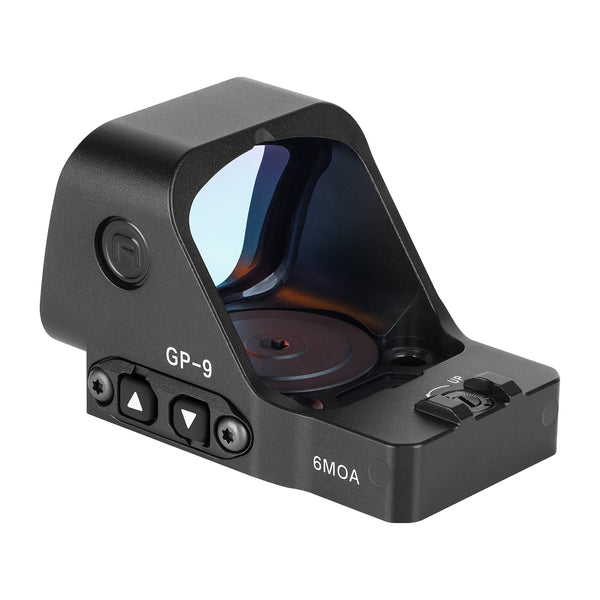 GOWUTAR GP-9 Large Window Red Dot Sight - 6 MOA RMR Footprint Red Dot Optics - 7075 Aluminum Motion Awake Pistol Reflex Sights