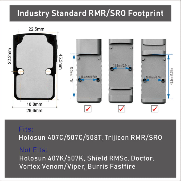 HHC-3C Multiple Reticles 2 MOA Dot 62 MOA Circle Red Dot Sight