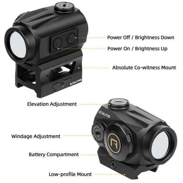 HHC-B22 Rifle Green Dot Sight Shake Awake 3 MOA Reflex Sight